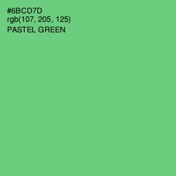 #6BCD7D - Pastel Green Color Image