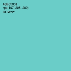 #6BCDC8 - Downy Color Image