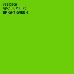 #6BCE08 - Bright Green Color Image