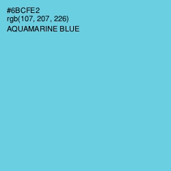 #6BCFE2 - Aquamarine Blue Color Image