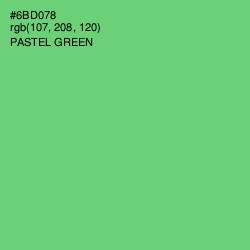 #6BD078 - Pastel Green Color Image