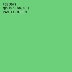 #6BD079 - Pastel Green Color Image