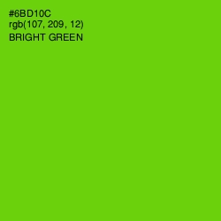 #6BD10C - Bright Green Color Image