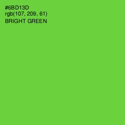 #6BD13D - Bright Green Color Image