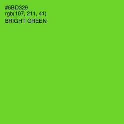 #6BD329 - Bright Green Color Image