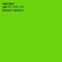 #6BD40E - Bright Green Color Image