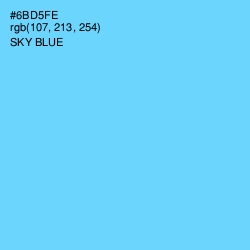 #6BD5FE - Sky Blue Color Image