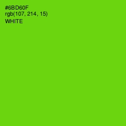 #6BD60F - Bright Green Color Image