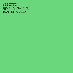 #6BD77C - Pastel Green Color Image