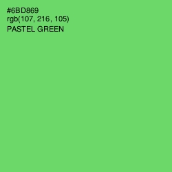 #6BD869 - Pastel Green Color Image