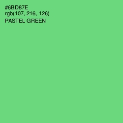 #6BD87E - Pastel Green Color Image