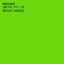 #6BD90D - Bright Green Color Image