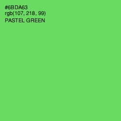 #6BDA63 - Pastel Green Color Image