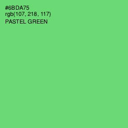 #6BDA75 - Pastel Green Color Image