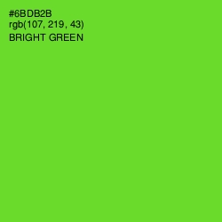 #6BDB2B - Bright Green Color Image