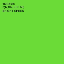 #6BDB38 - Bright Green Color Image