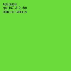 #6BDB3B - Bright Green Color Image