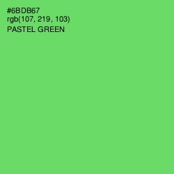 #6BDB67 - Pastel Green Color Image