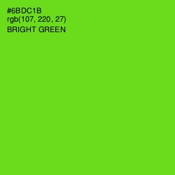 #6BDC1B - Bright Green Color Image