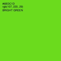 #6BDC1D - Bright Green Color Image