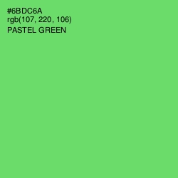 #6BDC6A - Pastel Green Color Image
