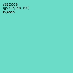 #6BDCC8 - Downy Color Image