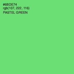 #6BDE74 - Pastel Green Color Image