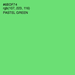 #6BDF74 - Pastel Green Color Image