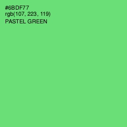 #6BDF77 - Pastel Green Color Image