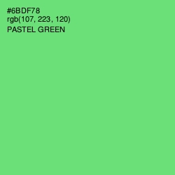 #6BDF78 - Pastel Green Color Image