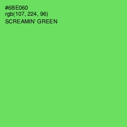 #6BE060 - Screamin' Green Color Image