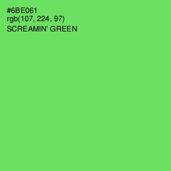 #6BE061 - Screamin' Green Color Image