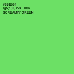 #6BE064 - Screamin' Green Color Image