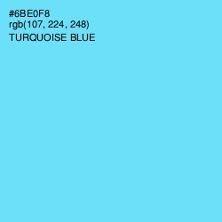 #6BE0F8 - Turquoise Blue Color Image