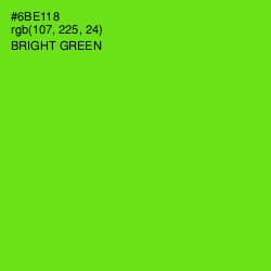 #6BE118 - Bright Green Color Image