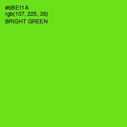 #6BE11A - Bright Green Color Image