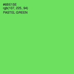 #6BE15E - Pastel Green Color Image