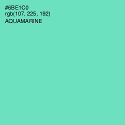 #6BE1C0 - Aquamarine Color Image