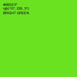 #6BE21F - Bright Green Color Image