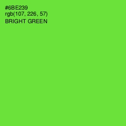 #6BE239 - Bright Green Color Image