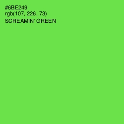 #6BE249 - Screamin' Green Color Image