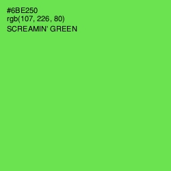 #6BE250 - Screamin' Green Color Image