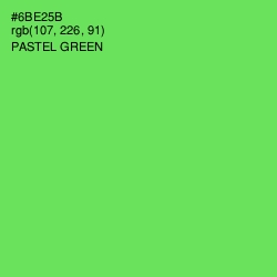 #6BE25B - Pastel Green Color Image