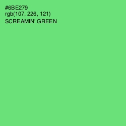 #6BE279 - Screamin' Green Color Image