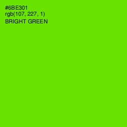 #6BE301 - Bright Green Color Image