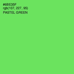 #6BE35F - Pastel Green Color Image