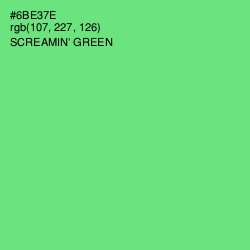 #6BE37E - Screamin' Green Color Image