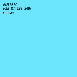 #6BE5F9 - Spray Color Image