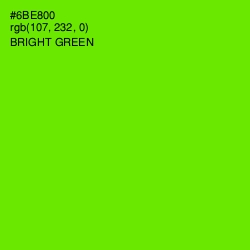 #6BE800 - Bright Green Color Image