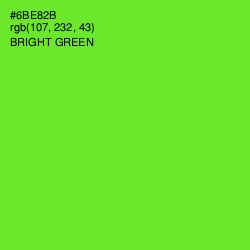 #6BE82B - Bright Green Color Image